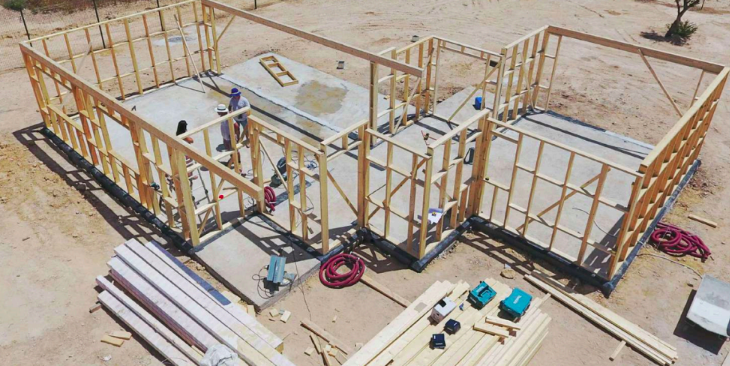 estructura al inicio de la construccion
