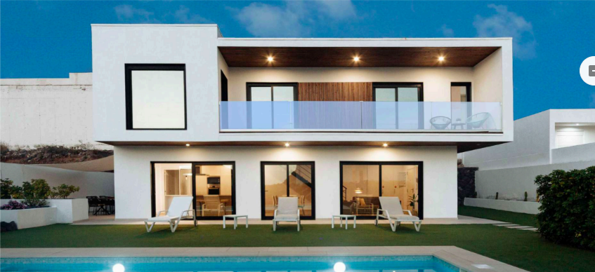 Ejemplo de fachada final de la casa modular