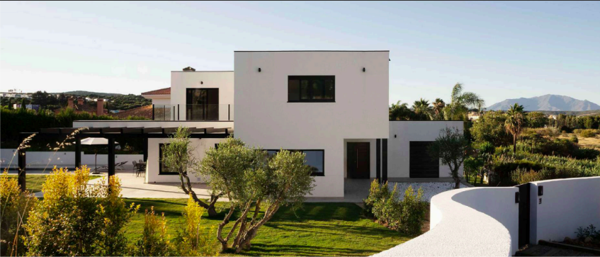 Ejemplo de fachada inicial de casa modular